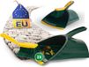Novaliv 2x Jumbo Klauwenset 2-delige Set Plastique Vert Jaune Brosse Courbée Set de Balayage Pelle à poussière Balai à main