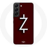 Maniacase Etui voor Samsung Galaxy S22 Ozark Seizoen 4 Z Logo Wit Rode Achtergrond