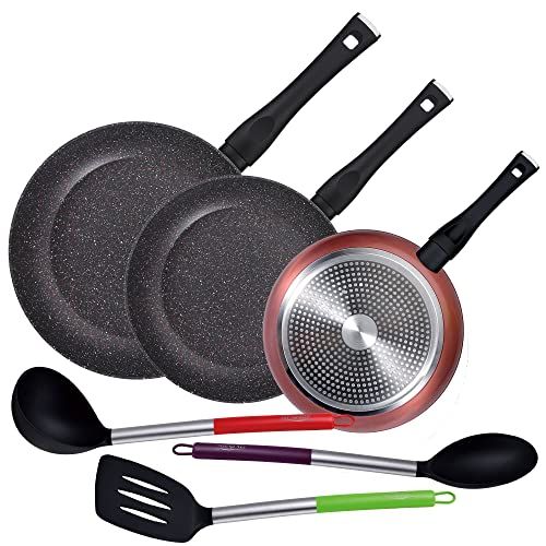 San Ignacio Pannenset - 3 pannen (Ø 20/24/28 cm) + 3 keukenhulpen - Nylon