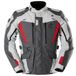 Furygan Apalaches Evo Veste moto pour hommes, toutes saisons, imperméable, respirant, protections D3O, doublure thermique amovible, 12 poches, Gris Perle Rouge, XXL