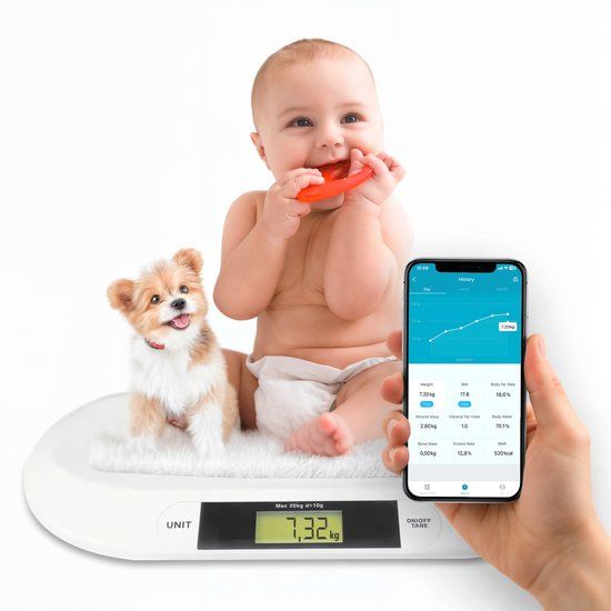 Silvergear Slimme Baby Weegschaal XL met App