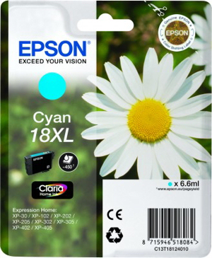 Epson Daisy Claria Home Ink-reeks single pack / cyaan