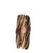 Solida élastique à cheveux tressé, beige et marron, 6,5 cm