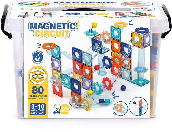 Ludi - Magnetische knikkerbaan - Magnetic Tiles - Magnetisch speelgoed - Constructie speelgoed