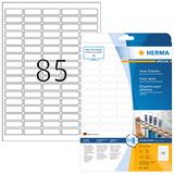 HERMA 10917 powerlabels A4 klein, set van 32 (37 x 13 mm, 800 velles, papier, mat) zelfklevend, bedrukbaar, extreme sterk klevende universele etiketten, 68.000 etiketten voor printer, wit
