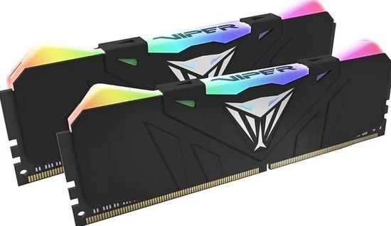 Patriot Memory Viper Steel Geheugenmodule DDR4 16GB (2 x 8GB) 3200MHz CL16 Performance Memory Kit RGB LED Kleurprofielen