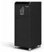 GOLDINOX Poubelle "MERCI" en bois de charbon noir, 100 litres, PREMIUM