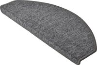 Beautissu ProStair - XXL Trapmatten voor Standaardtrappen 65x24 cm - 15 Stuks - Zelfklevend Trapmat Afgerond - Grijs