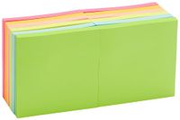 Amazon Basics Vierkante Mini Plaknotities, 7,6 x 7,6cm, Set van 12, Gemengde Kleuren