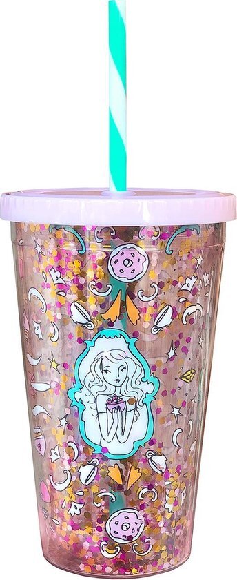 Jill Milkshake beker - 0,5 L - Glitter