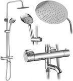 REA Lungo Diamond - Doucheset met thermostaat - Chroom