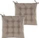 Anna's Collection Coussin de chaise matelassé - 2x - taupe - 38 x 38 cm
