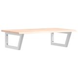 VidaXL Badkamer wandschap staal en massief eikenhout