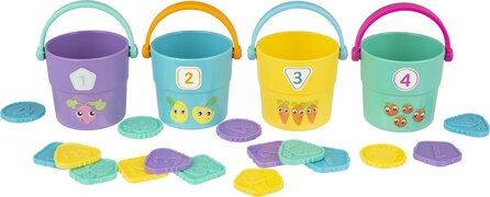 Playgro Tel en Mix groente speel emmertjes - Count and Match in The Vaggie Patch