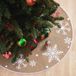 Merkloos / Sans marque Wan GmbH Kerstboomrok Sneeuwvlokken 91 cm - Rustieke Decoratie voor Kerstmis
