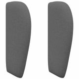 vidaXL Hoofdbord oor dim grijs 40 x 23 x 6 cm stof