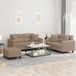 Maison Exclusive - Ensemble de canapés 3 pièces avec coussins, en similicuir marron cappuccino