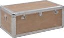 vidaXL coffre de rangement 91x52x40 cm bois d'épicéa massif marron
