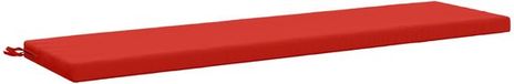 vidaXL - Coussin de banc - SOEST - 100% Polyester - Rouge - 160 x 40 x 5 cm