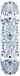 Speed Demon Uniseks bandana skateboard voor volwassenen, wit, 7,75 inch