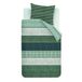 Riviera Maison katoenen gestreepte 1-persoons dekbedovertrek 140x220 cm - blauw groen