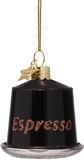 Vondels boule de noël - Capsule de café Espresso 5.5cm en verre, couleur multi 1 pièce