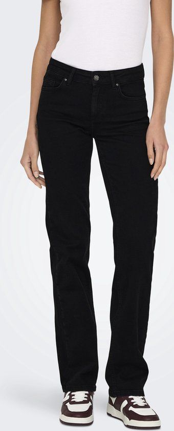 ONLY Blush Mid Straight Jeans - Black Denim - Women's XS X L32