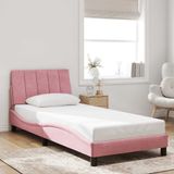 vidaXL Bedframe Hanko Fluweel Roze 80x200 cm