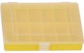 Boîte de rangement - Boîte de tri - 12 compartiments - 170 x 250 x 46 mm - Jaune