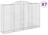 vidaXL Gabions avec arche, 7 pièces, 300x50x180/200 cm, acier galvanisé