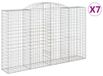 vidaXL Gabions avec arche, 7 pièces, 300x50x180/200 cm, acier galvanisé