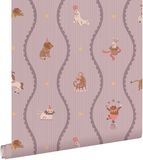 ESTAHome behang circus figuren paars - 50 x 900 cm