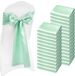 VEVOR Ceintures de chaise en satin avec nœuds, 100 pièces, vert clair