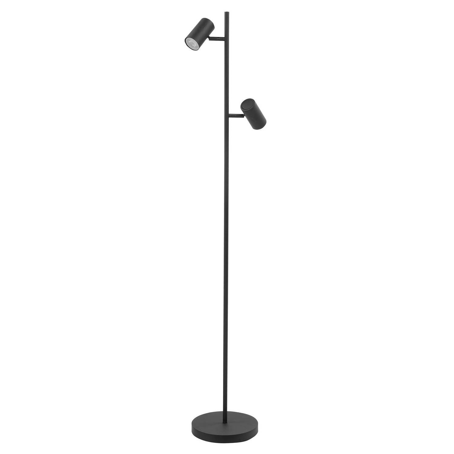 HighLight vloerlamp burgos 2 lichts h 142 cm zwart