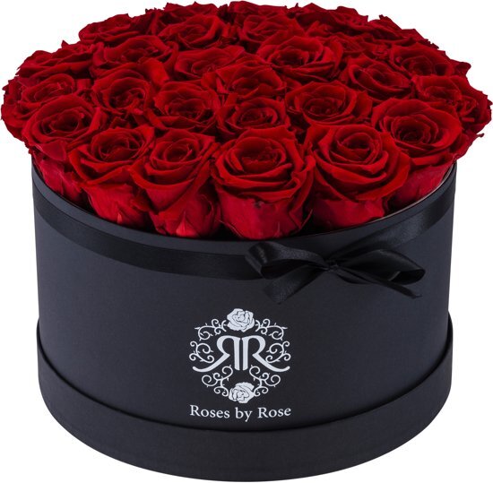 Roses By Rose Anniversary Flowerbox Longlife -XL zwart