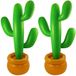 Henbrandt Opblaasbare cactus - 2x - 87 cm - feest versiering - Mexico of Tropische Hawaii thema - PVC