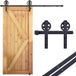 Kit de rail pour porte coulissante, quincaillerie industrielle, système pour porte suspendue, ensemble industriel, porte en bois coulissante intérieure - Porte simple 2,3 m / 7,54 pi