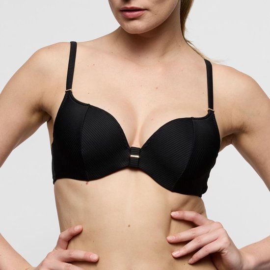 Marie Jo Swim Cassie Voorgevormde Bikini Hartvorm Top 1008316 Zwart - maat EU 70B / FR 85B