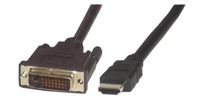 MCL MC381-5M video kabel adapter HDMI DVI-D Zwart