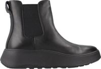 FitFlop F-Mode Leren Chelsea Laarzen - Zwart - Maat 38