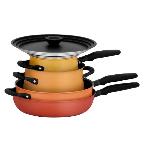 Meyer Accent Series Essentials Set - Anti-aanbaklaag en RVS - Aluminium - Verschillende kleuren