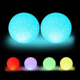 Merkloos 2x LED Lichtbol Kleurverandering - Sfeerverlichting - 15 cm - Voor Binnen