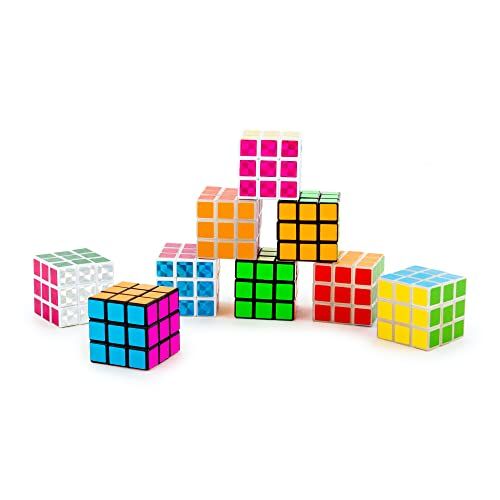 Trendhaus Mini-toverkubus set - 3x3x3 - magische kubus - Speedcube als cadeautje voor kinderverjaardag (9 stuks)