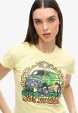 Superdry - T-shirt met neon motorprint en aansluitende pasvorm - Dames - T-shirts