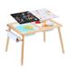 Latios Table Sensorielle pour Enfants - Table d'Activité & Table à Sable et à Eau - 3 Bacs de Rangement Pliables - Porte-rouleau de Papier - Fabriqué en Bois - Table à Dessin