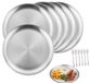 Assiette en acier inoxydable 6 x 20 cm - Vaisselle de camping premium