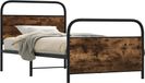 Maison Exclusive - Lit exclusif - Structure de lit sans matelas, dimensions 107x203 cm, en bois stratifié imitation chêne fumé