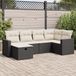 Maison Exclusive - Ensemble de meubles de jardin 6 pièces avec canapé et coussins, noir, en polyrotin