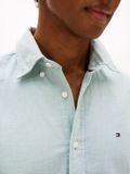 Tommy Hilfiger Heren Lange Mouwen Shirt L/S Katoen Groen
