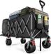 Merkloos / Sans marque Wan GmbH Opvouwbare Wagen - Kampeerwagen Tuinwagen - Buiten Spullen Vervoeren - Extra Grote Capaciteit - 200 Liter - Zwart